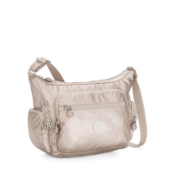 Kipling Gabbie Small Metallic Crossbody Táska Titán | HU 1143NW